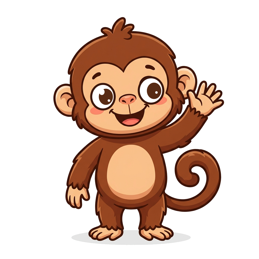 Happy Waving Monkey